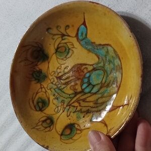 Chelsea pottery, England mint condition. Peacock design.